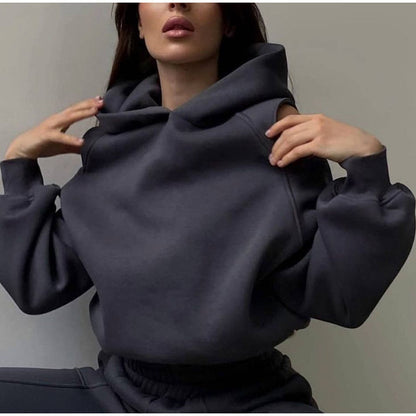 Damen Sweatshirt Lässig Cut-Out-Design Baumwolle Beige - Norvielle