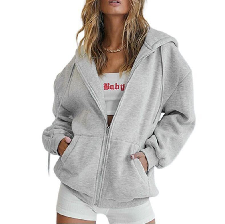 Damen Oversized Kapuzenjacke mit Taschen Norvielle