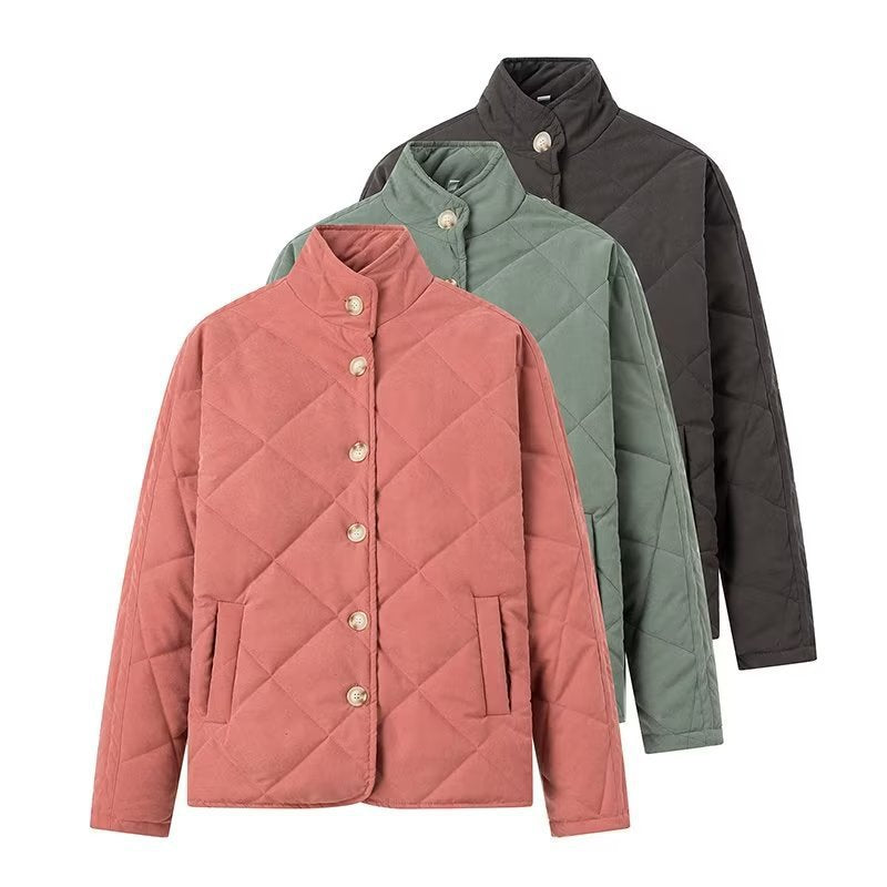 Damen Steppjacke Stehkragen Taschen Norvielle - Norvielle