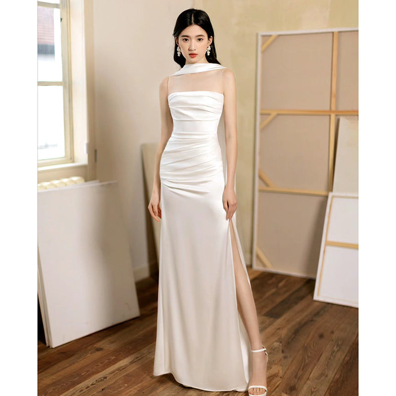 Norvielle Damen Strapless Abendkleid Figurbetont