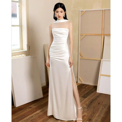 Norvielle Damen Strapless Abendkleid Figurbetont