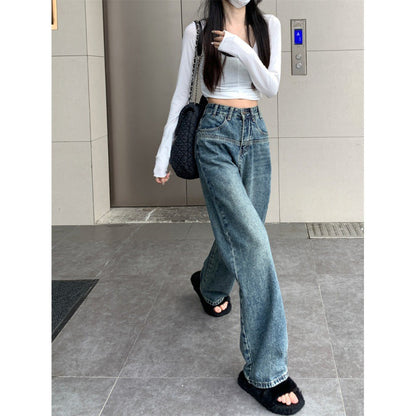 Damen Vintage Jeans Weit Norvielle