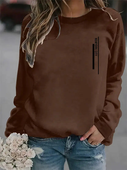 Damen Sweatshirt Städte-Aufdruck Norvielle