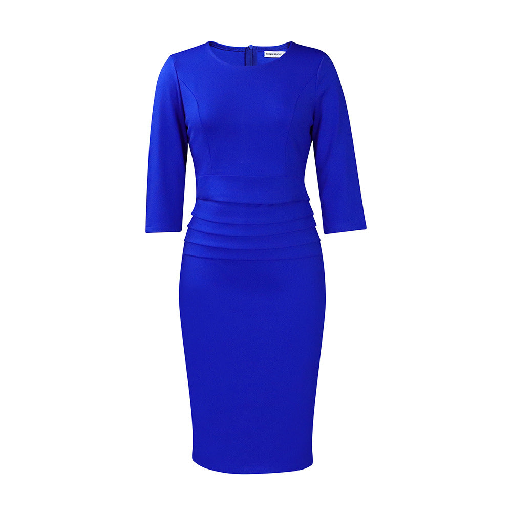 Damen Midi-Kleid 3/4-Ärmel Elegant Norvielle
