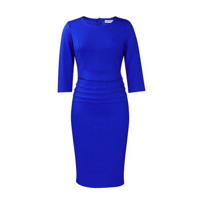 Damen Midi-Kleid 3/4-Ärmel Elegant Norvielle