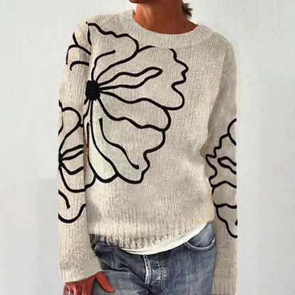 Damen Pullover Kuschelfleece Festlich Motiv Norvielle