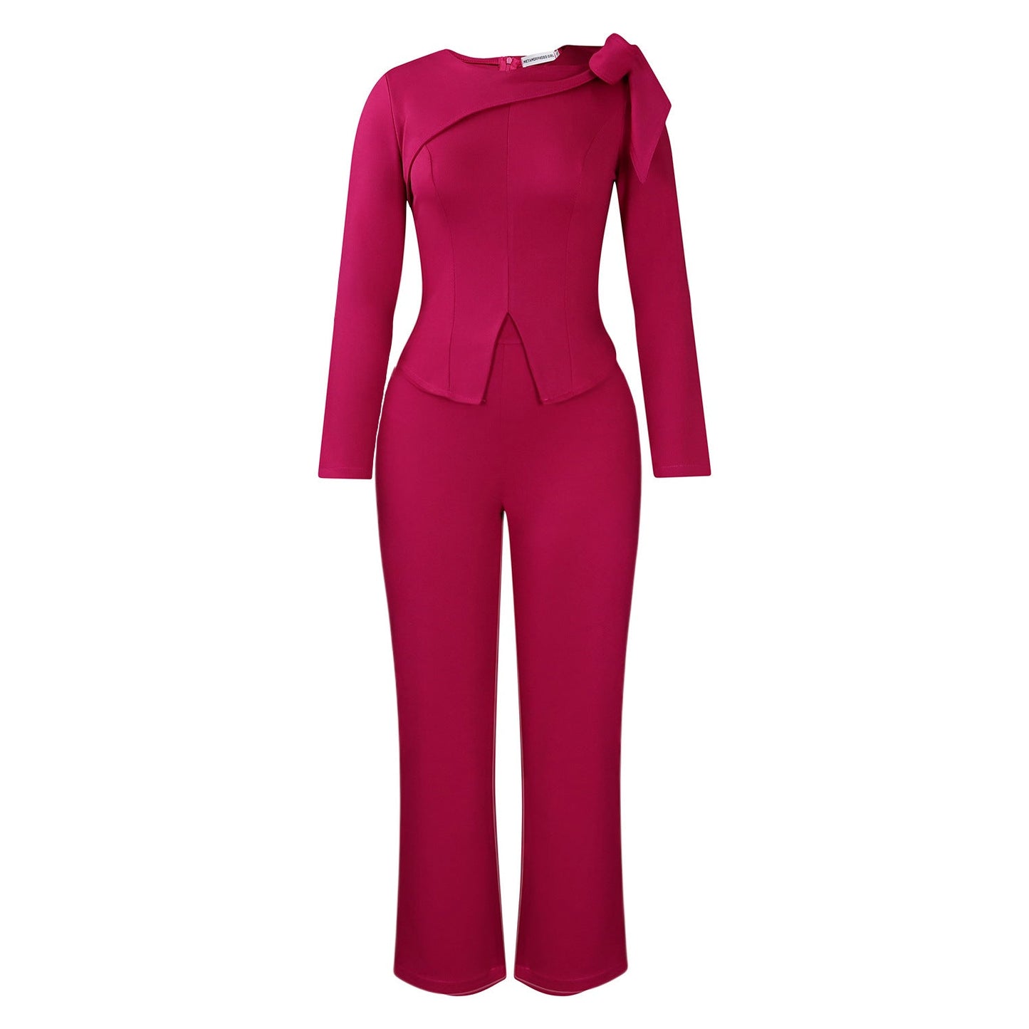 Damen Jumpsuit Asymmetrisch Schlingenakzent
