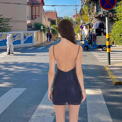 Damen Kleid mit Paillettenbesatz Figurbetonter Schnitt