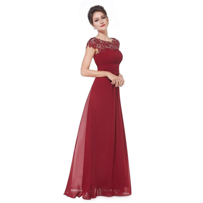 Damen Abendkleid Spitzenoberteil Raffter Rock Norvielle