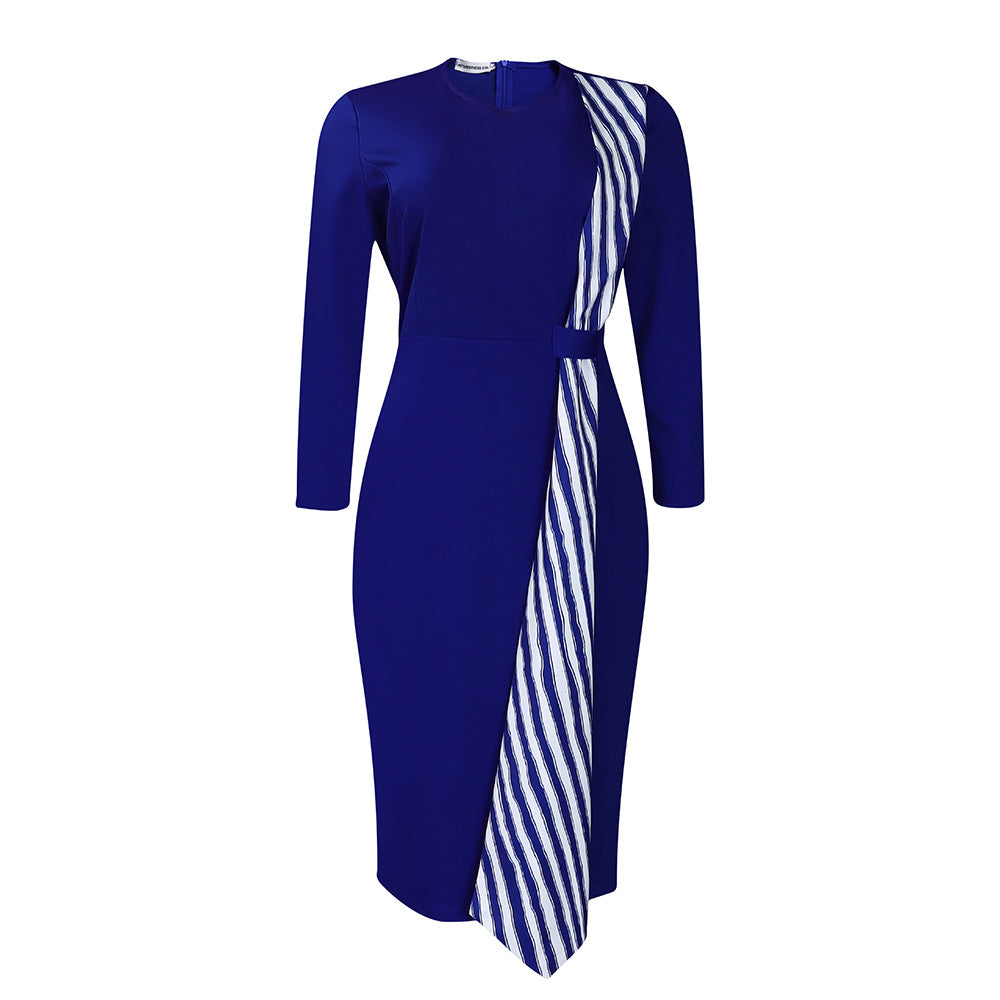 Damen Kleid Asymmetrisch Bindedetail Norvielle