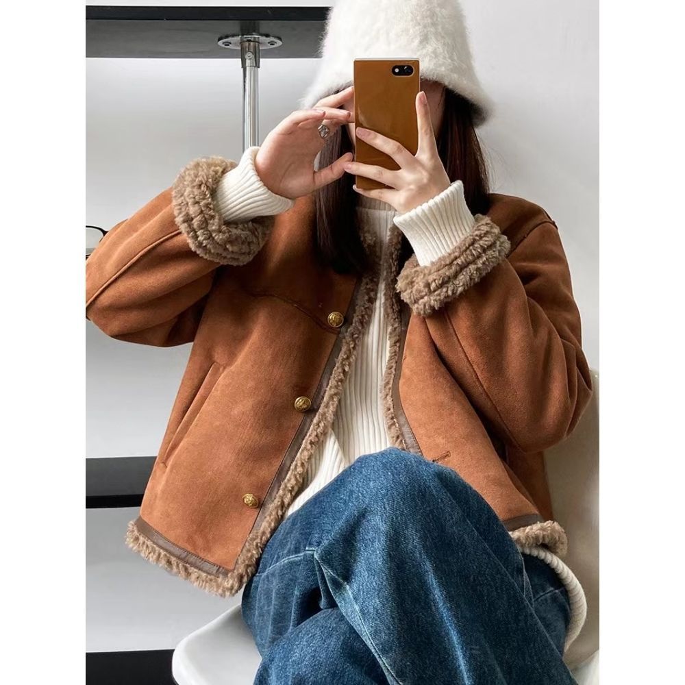 Damen Teddyjacke Norvielle mit Weichfutter Schwarz - Norvielle