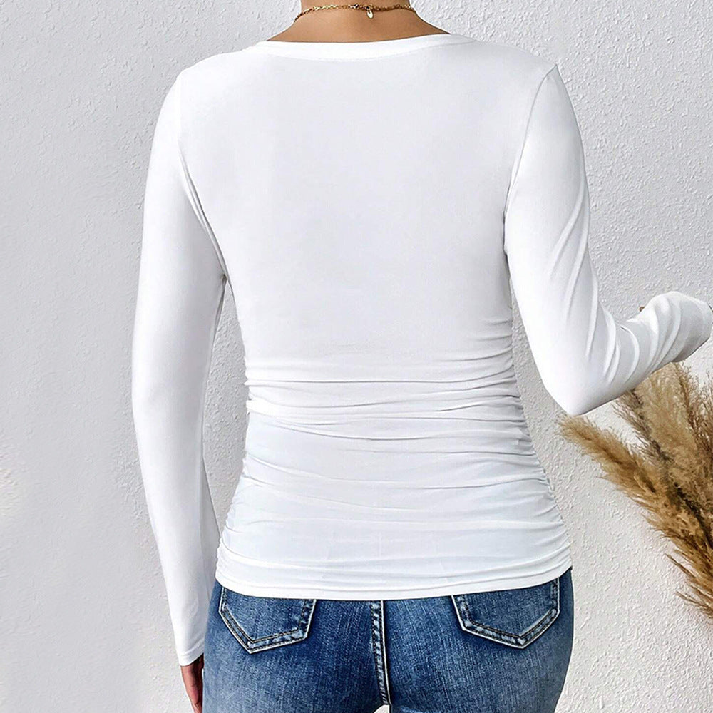 Damen Langarmbody V-Ausschnitt Figurformend Norvielle