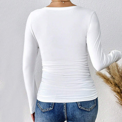 Damen Langarmbody V-Ausschnitt Figurformend Norvielle