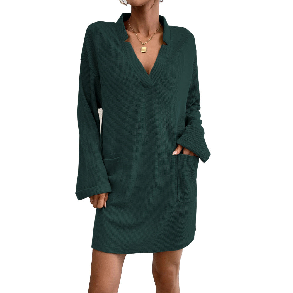 Damen Tunika-Kleid Lässiger Schnitt Mit Taschen Norvielle