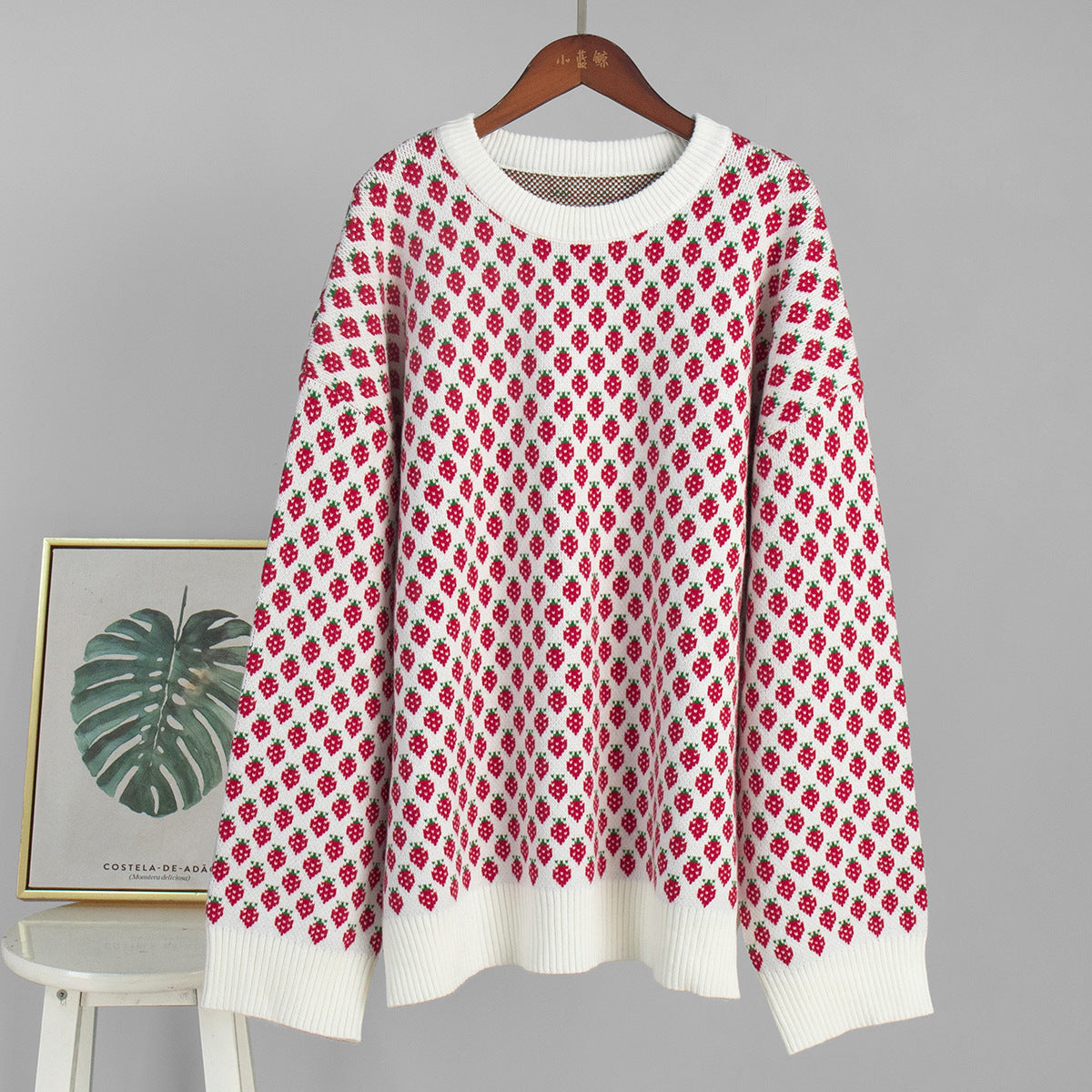 Damen Oversized Pullover Floralmuster Norvielle