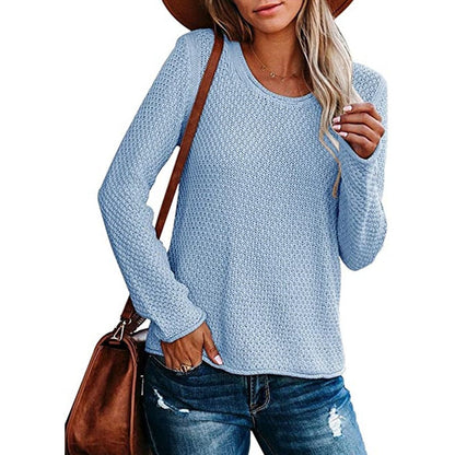 Damen Strickpullover Lässig Strukturierter Look