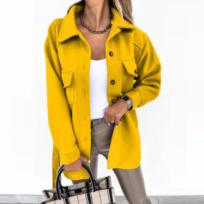 Damen Übergangsmantel mit Gürtel Elegantes Design