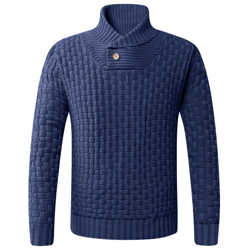 Herren Strickpullover Moderner Schalkragen Komfortabel