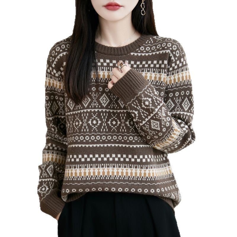 Damen Strickpullover Gemustert Norvielle