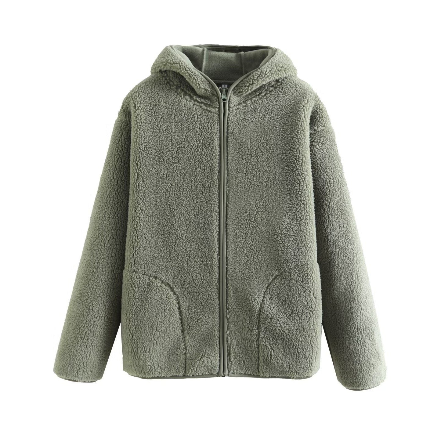 Damen Fleecejacke mit Kapuze und Taschen Norvielle