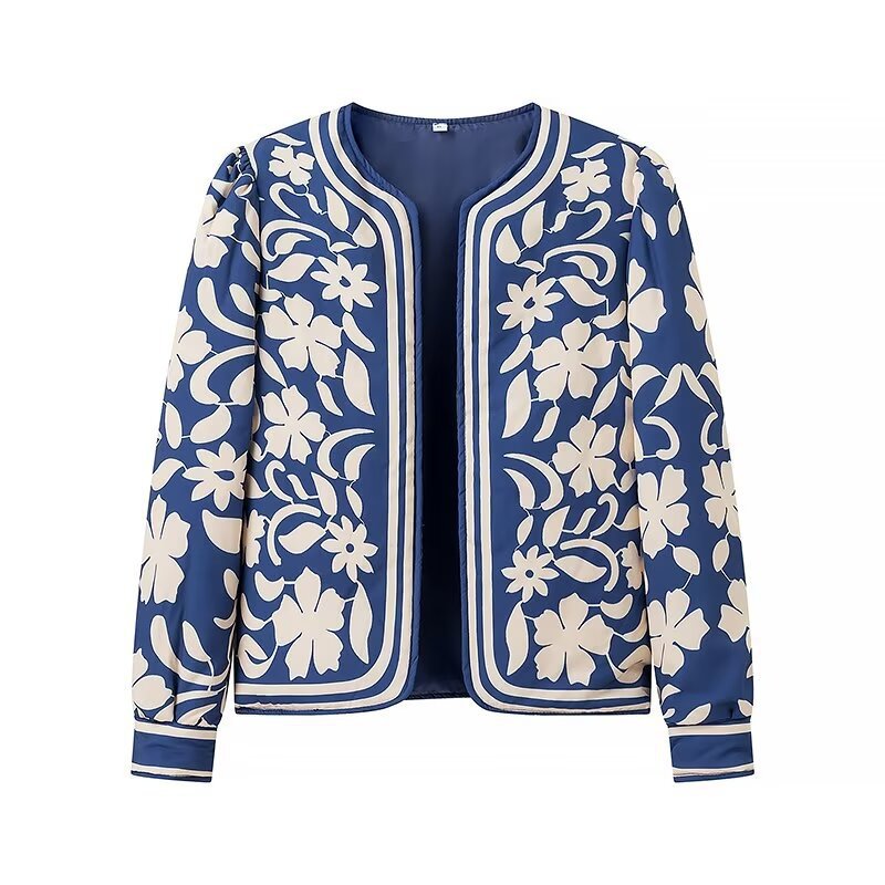 Damen Blumenjacke Eleganter Schnitt Norvielle