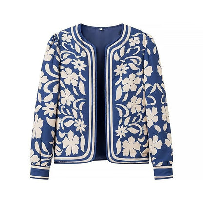 Damen Blumenjacke Eleganter Schnitt Norvielle
