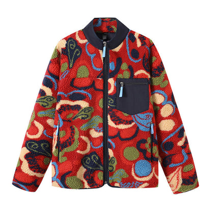 Damen Fleecejacke Bunt Muster Norvielle