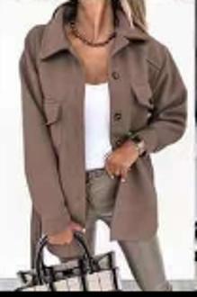 Damen Jacke Lässiger Schnitt Mit Taschen Norvielle