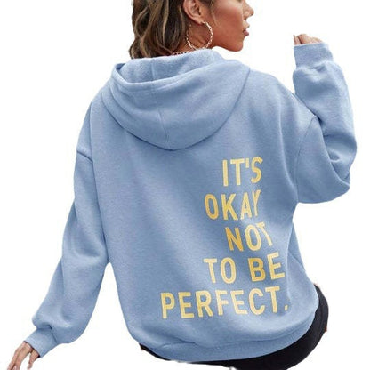 Damen Kapuzenpullover Kuscheliges Innenfutter Motivierender