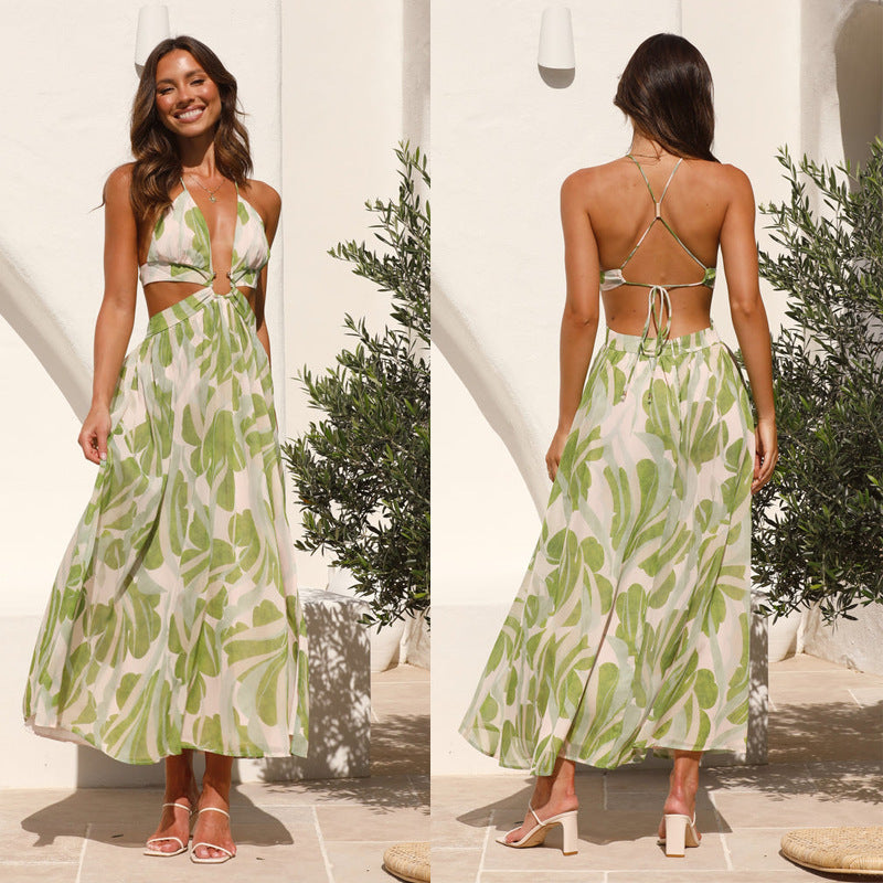 Damen Maxikleid Florales Design Luftig Norvielle - Norvielle