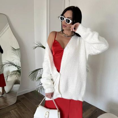 Damen Cardigan Weiches Strick Norvielle