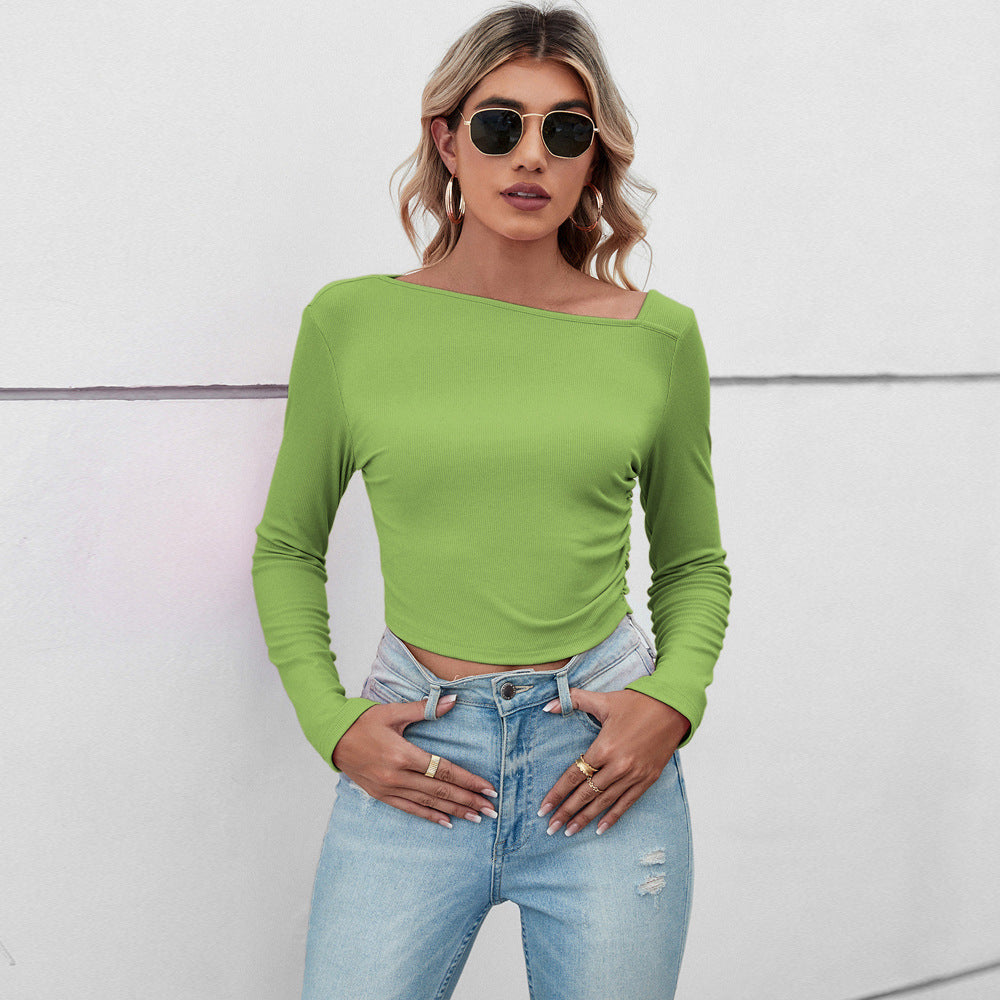 Damen Crop- Rüschendetails Elegantes Design Norvielle