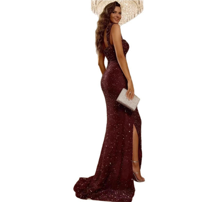 Damen Abendkleid Pailletten Norvielle Glitzernd