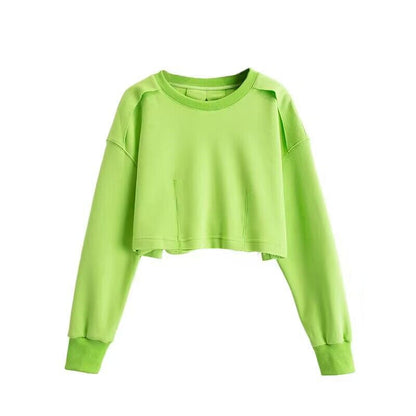 Damen Cropped Pullover Trendig Norvielle