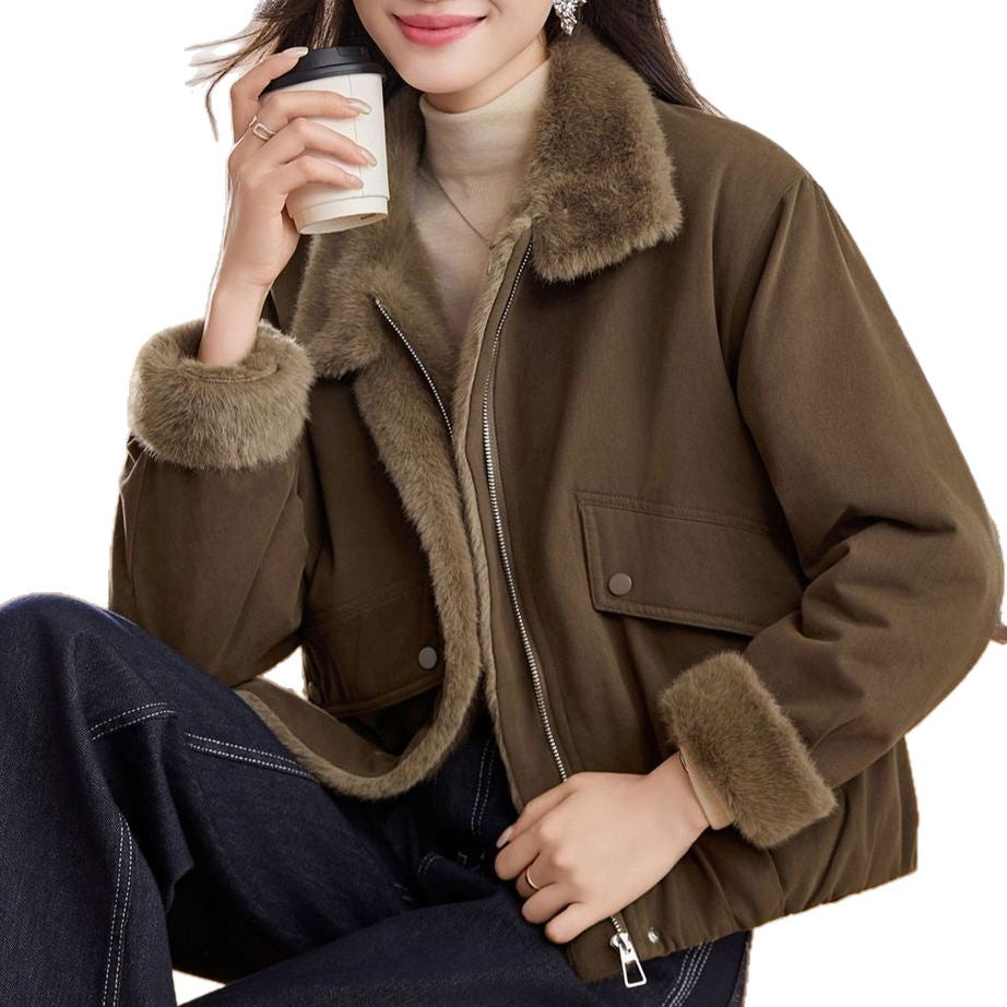 Damen Steppjacke Warm Flauschig Norvielle