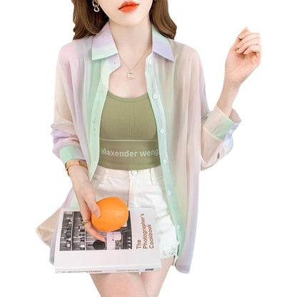 Damen Overshirt-Bluse Farbenfroh Leicht