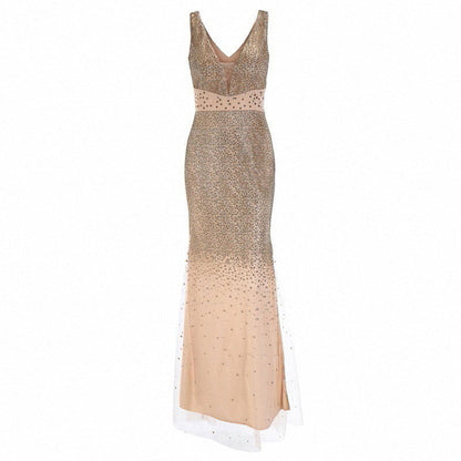 Damen Paillettenkleid Figurbetonter Schnitt Seitlicher Schlitz