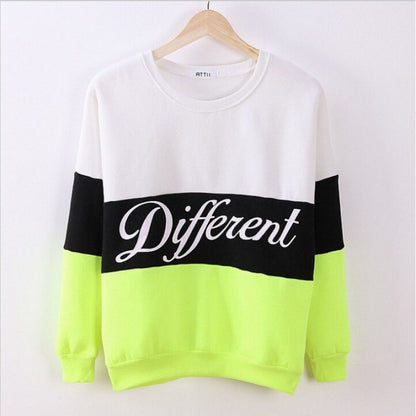 Damen Sweatshirt Sportlich Blockstreifen Lässig Grau