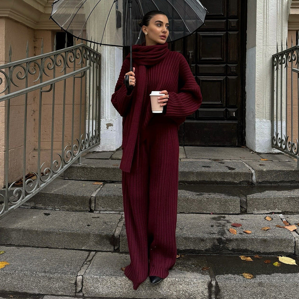 Damen Strickanzug Weites Design Elegantes Norvielle