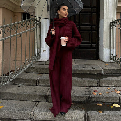 Damen Strickanzug Weites Design Elegantes Norvielle
