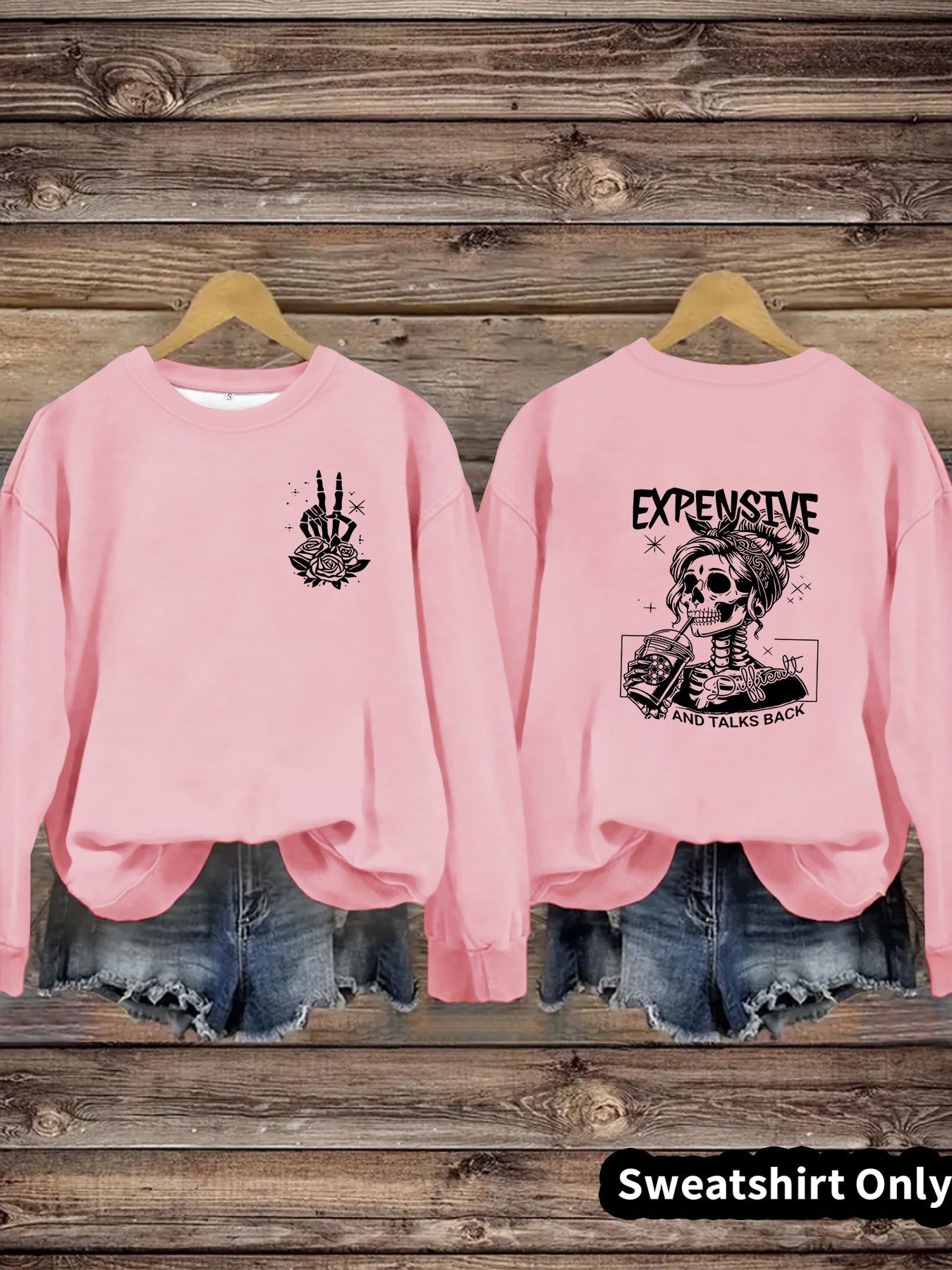 Damen Sweatshirt Kreatives Motiv Lässiger Schnitt Norvielle