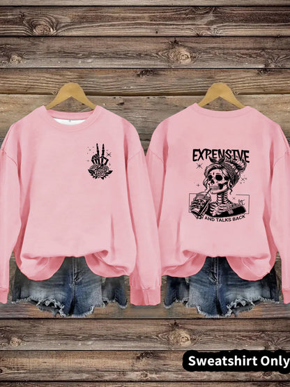 Damen Sweatshirt Kreatives Motiv Lässiger Schnitt Norvielle