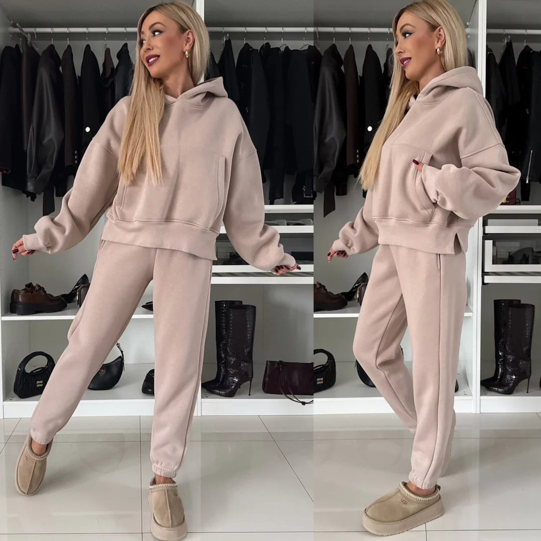 Damen Hoodie mit hohem Kragen und Jogginghose Norvielle - Norvielle