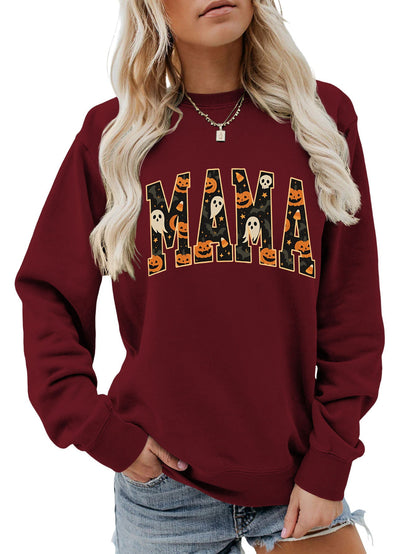 Damen Sweatshirt Halloween-Design Baumwolle Bequem