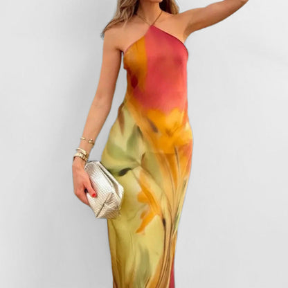 Damen Maxikleid Blumenmuster Elegantes Kleid