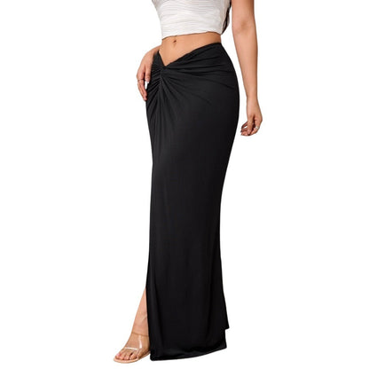 Damen Maxirock Elegantes Design Hochschlitz Norvielle