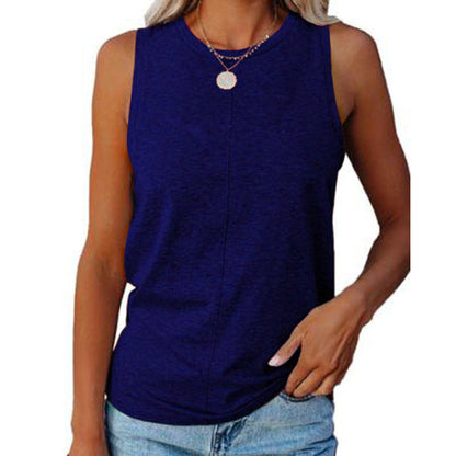 Damen Ärmelloses T-Shirt Elegant Schnitt Norvielle