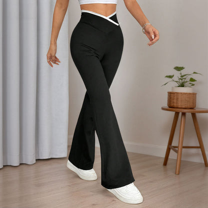 Damen Flared Yogahose Hochgeschnitten Norvielle