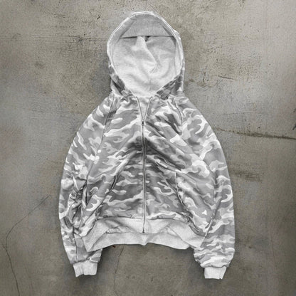 Damen Kapuzenpullover Camouflage Muster Breite Bündchen Norvielle - Norvielle