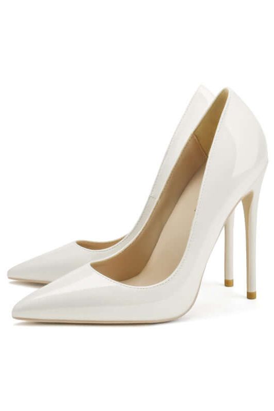 Norvielle Damen Stiletto High Heel Schuhe Spitze 12cm
